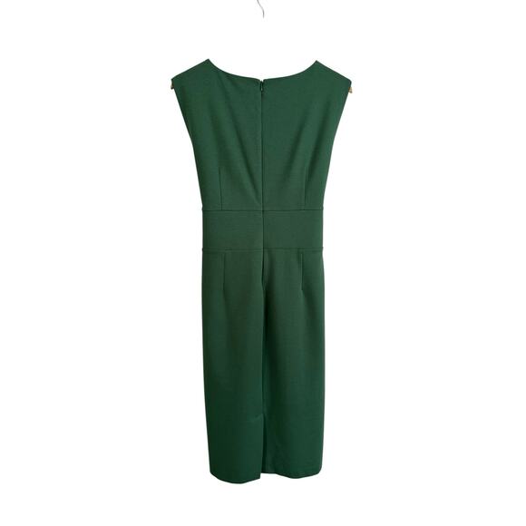 NEW Boden Jessica Green Ponte Knit Sleeveless Pencil Sheath Waist Tie Dress 10R - Picture 6 of 8